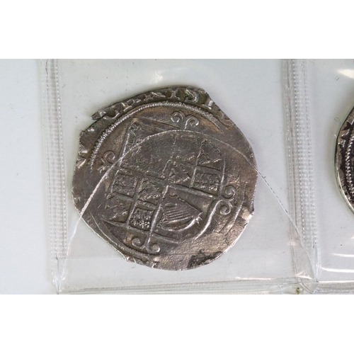 274 - A collection of nine British King Charles I hammered silver coins to include Half Crown, Shillings, ... 