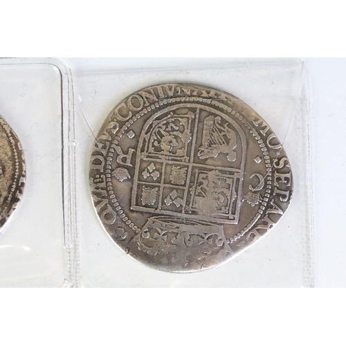 274 - A collection of nine British King Charles I hammered silver coins to include Half Crown, Shillings, ... 