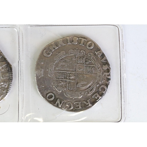 274 - A collection of nine British King Charles I hammered silver coins to include Half Crown, Shillings, ... 