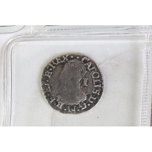 274 - A collection of nine British King Charles I hammered silver coins to include Half Crown, Shillings, ... 