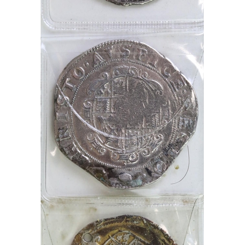 274 - A collection of nine British King Charles I hammered silver coins to include Half Crown, Shillings, ... 