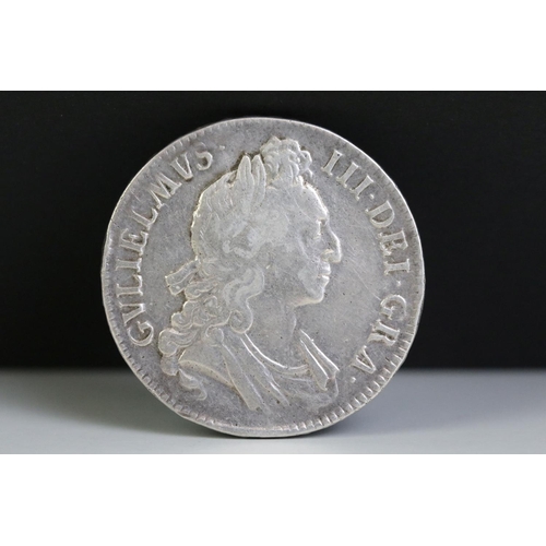 279 - A British King William III 1696 silver full crown coin.