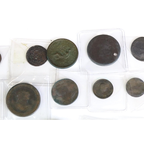 291 - A collection of British King George III early milled copper coins to include Cartwheel examples toge... 