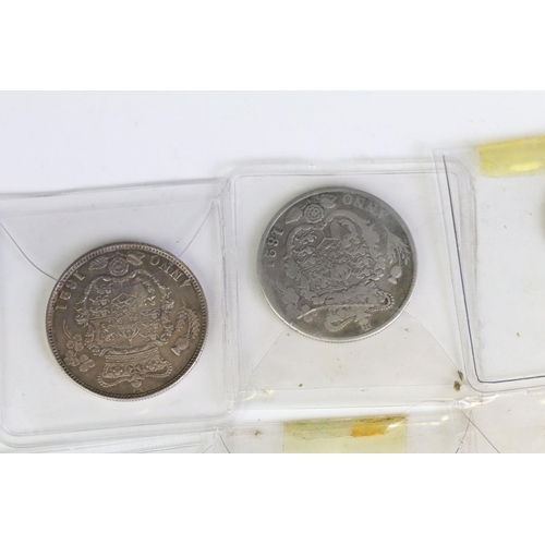 293 - A collection of British King George IIII early milled silver and copper coins to include half crowns... 