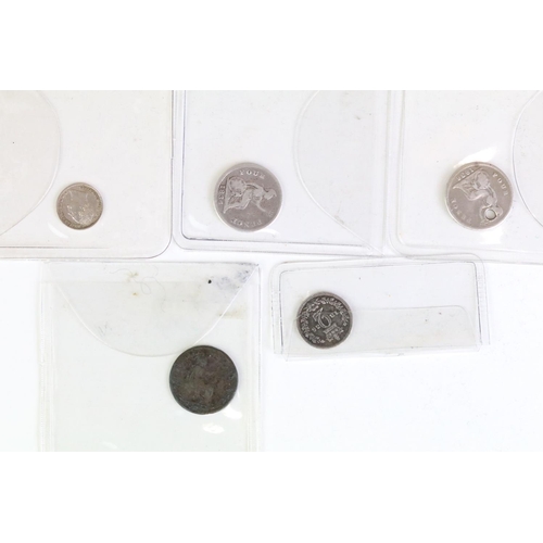 294 - A collection of British King William IIII early milled silver and copper coins to include half crown... 