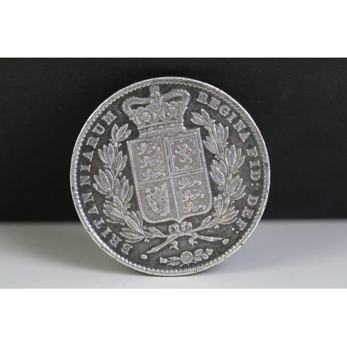 295 - A British Queen Victoria 1844 (Young Head) silver full crown coin.