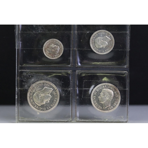 307 - A British King George VI 1951 silver four coin Maundy Set.