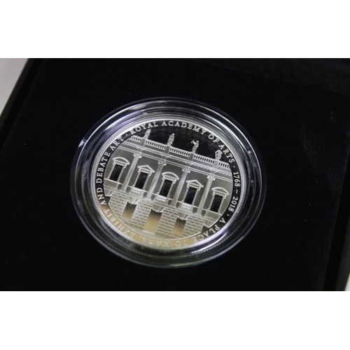 231 - A United Kingdom Royal Mint 2018 250th Anniversary of the Royal Academy of Arts £5 silver proof coin... 