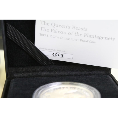 234 - A collection of six United Kingdom Royal Mint 'The Queens Beasts' One Ounce silver proof coins to in... 