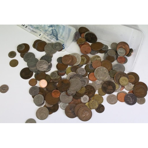 237 - A small collection of British and World Coins to include Queen Victorian, German and French silver e... 