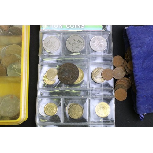 249 - A very large collection of British pre decimal and world coins to include Victorian and Georgian exa... 