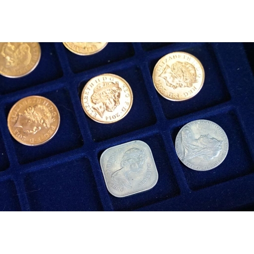 241 - A collection of British decimal coinage to include 1/2p, 1p and 2p examples contained within an alum... 