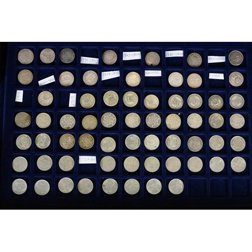 242 - A good collection of British pre decimal coins to include shillings, sixpence and threepence example... 