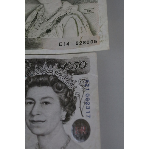 260 - Two British £50 Banknotes in circulated condition.