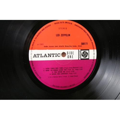 12 - Vinyl - Led Zeppelin self titled original UK pressing on Atlantic Records 588171.  Plum labels with ... 