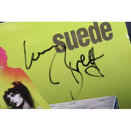 28 - Vinyl & Autograph - 1 album and 1 12” by Suede to include: Coming Up (Original UK 1996 pressing with... 