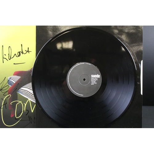 28 - Vinyl & Autograph - 1 album and 1 12” by Suede to include: Coming Up (Original UK 1996 pressing with... 