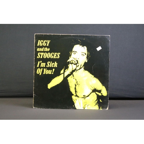 117 - Vinyl - 7 Iggy Pop / Stooges LPs to include Raw Power, Lust For Life, Metallic 'KO, The Idiot, I'm S... 