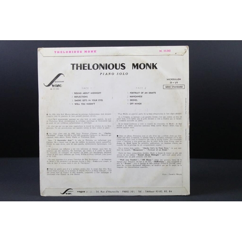 91 - Vinyl - Jazz, Theolonious Monk – Piano Solo, original 1954 French pressing 10” album, Swing Records,... 