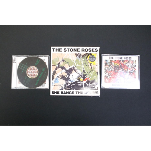 446 - Vinyl / CDs - 1 album, 2 12”, 1 7” and 2 CDs by The Stone Roses to include : Stone Roses (Silvertone... 