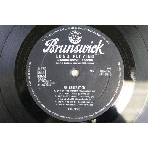 504 - Vinyl - The Who My Generation LP on Brunswick Records LAT 8616. Original UK 1965 pressing, 2B / 2B m... 