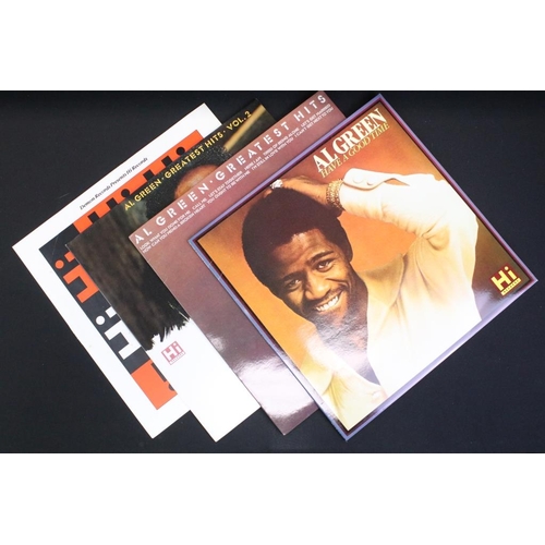 275 - Vinyl - 8 albums and 2 12” by Al Green on Hi Records to include a promo only 12