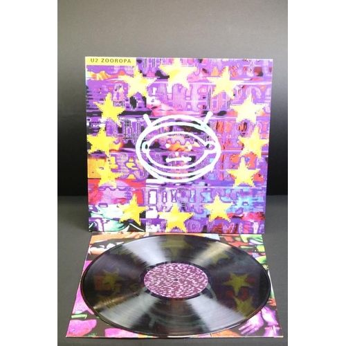 441 - Vinyl - one album and one 12” by U2 to include: Zooropa (UK 1993 1st pressing with printed inner and... 