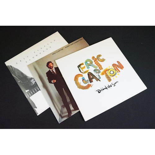 245 - Vinyl - 8 Eric Clapton LPs to include 461 Ocean Boulevard, Behind The Sun, Slowhand, and others.  Vg... 