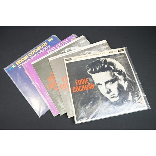 391 - Vinyl - 60 Eddie Cochran LPs spanning his career including foreign and early pressings along approx ... 