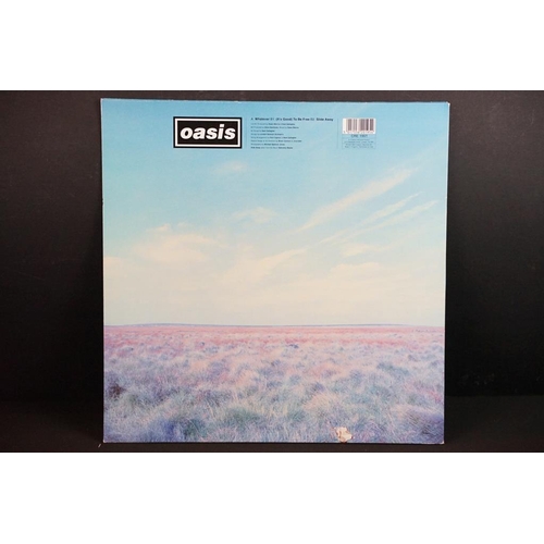 402 - Vinyl - two original 12” singles and 2 original 7” singles by Oasis to include: Whatever (UK 1st Dam... 