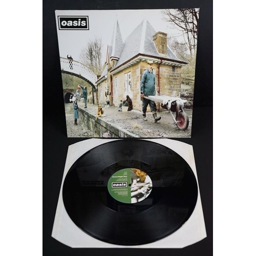 402 - Vinyl - two original 12” singles and 2 original 7” singles by Oasis to include: Whatever (UK 1st Dam... 