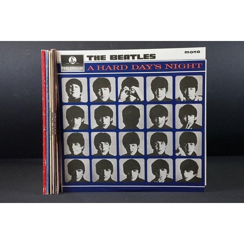 169 - Vinyl - 6 The Beatles LPs to include A Hard Days Night (180gm reissue Parlophone – 5099963380019) Li... 