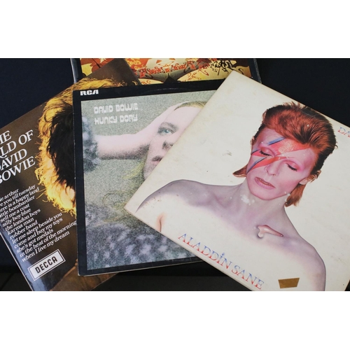 299 - Vinyl – 11 LPs to include 3 David Bowie The World Of (SPA 58), Hunky Dory (SF 8244) with lyric inser... 