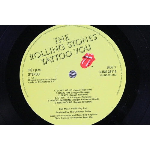 333 - Vinyl Autograph - Rolling Stones Tattoo You LP CUNS 39114 Stereo, signed to the front by Mick Jagger... 