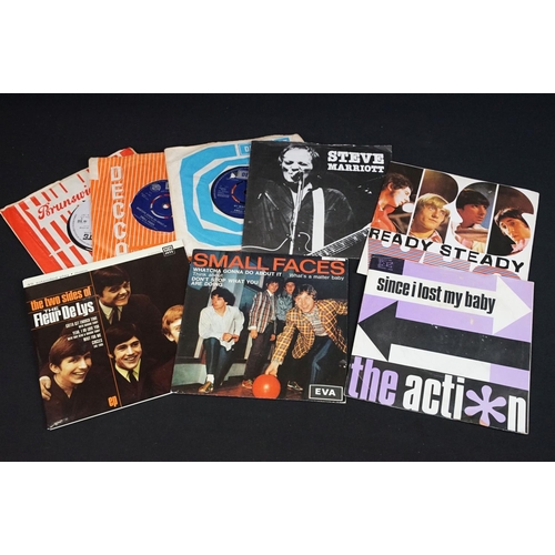 518 - Vinyl - 7” singles and EP's by Mod bands to include: The Creation, The Action x 4, The Fleur De Lys,... 