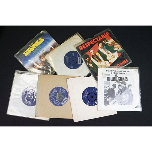 526 - Vinyl - 33 The Rolling Stones 7” singles spanning their career including 6 foreign Picture Sleeves p... 