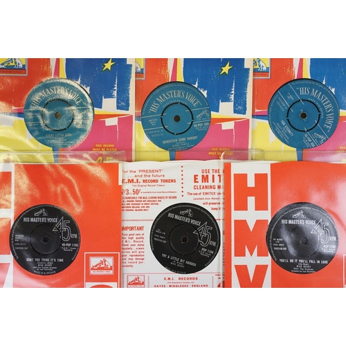 559 - Vinyl - 18 Joe Meek productions 7” singles on H.M.V. records to include: Geoff Goddard, Gerry Temple... 