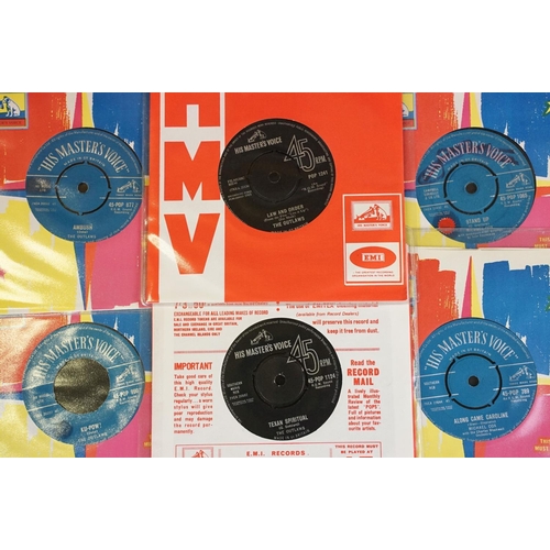 559 - Vinyl - 18 Joe Meek productions 7” singles on H.M.V. records to include: Geoff Goddard, Gerry Temple... 