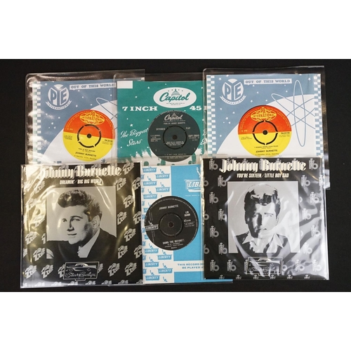 561 - Vinyl - 12 Johnny Burnette 7” singles and EP’s spanning his career including 3 E.P.’s (vinyl only). ... 