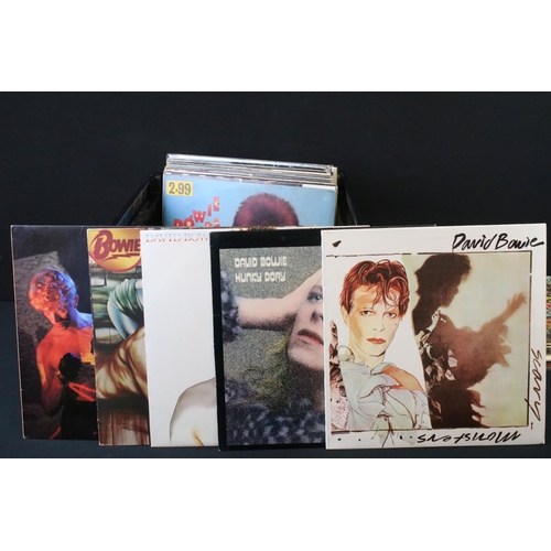 608A - Vinyl - Approx 50 LPs to include The Beatles x 5, David Bowie x 9, The Doors x 4, Bob Dylan x 6, Rol... 