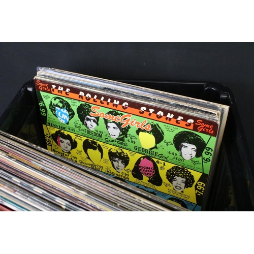 608A - Vinyl - Approx 50 LPs to include The Beatles x 5, David Bowie x 9, The Doors x 4, Bob Dylan x 6, Rol... 