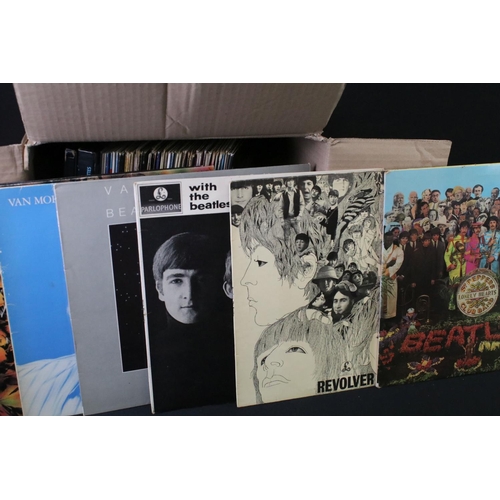 616 - Vinyl - Over 50 Rock & Pop LPs to include The Beatles x 3 (inc Sgt Pepper wide spine mono with flame... 