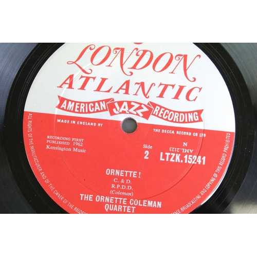 629 - Vinyl - Jazz - The Ornette Coleman Quartet – Ornette! Original UK 1962 pressing on London Atlantic R... 