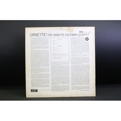 629 - Vinyl - Jazz - The Ornette Coleman Quartet – Ornette! Original UK 1962 pressing on London Atlantic R... 