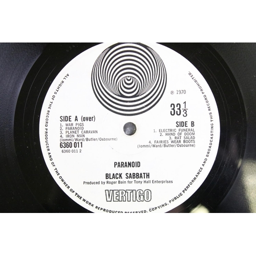 634 - Vinyl - 2 Original UK albums on Vertigo Records to include: Black Sabbath - Paranoid (Original UK la... 