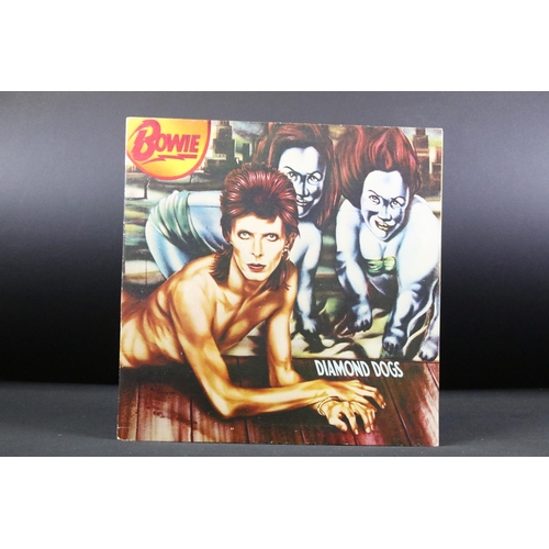 637 - Vinyl - 8 David Bowie LPs to include Diamond Dogs (with Fanclub insert), Space Oddity, Hunk Dory (wi... 