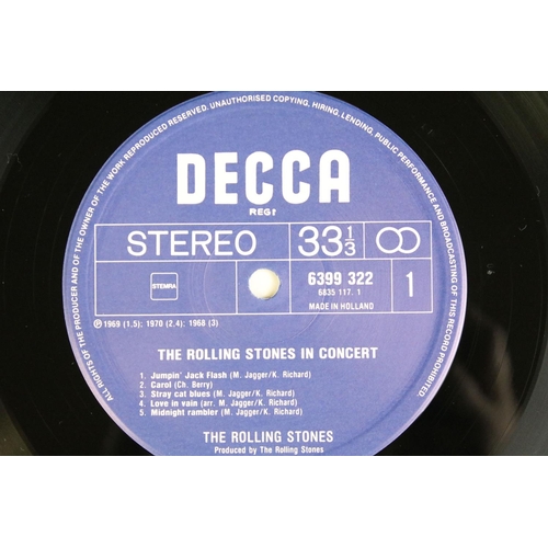 652 - Vinyl - Three Rolling Stones LPs to include Still Life, Made in the Shade and In Concert (2 LP), sle... 