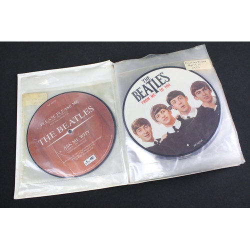 674 - Vinyl - The Beatles complete ltd edition picture disc series (22 discs), with inserts.  Ex overall