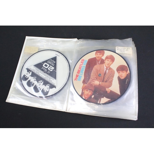 674 - Vinyl - The Beatles complete ltd edition picture disc series (22 discs), with inserts.  Ex overall