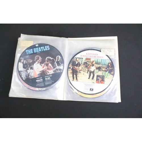 674 - Vinyl - The Beatles complete ltd edition picture disc series (22 discs), with inserts.  Ex overall